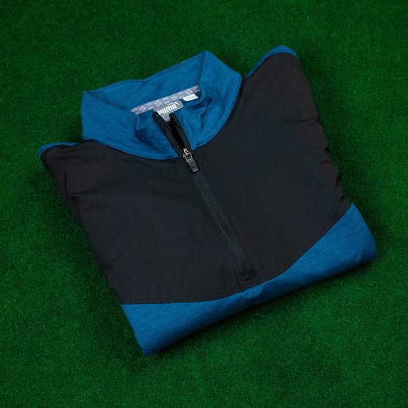 Puma Other - PUMA Heather Blue and Black ¼ Zip